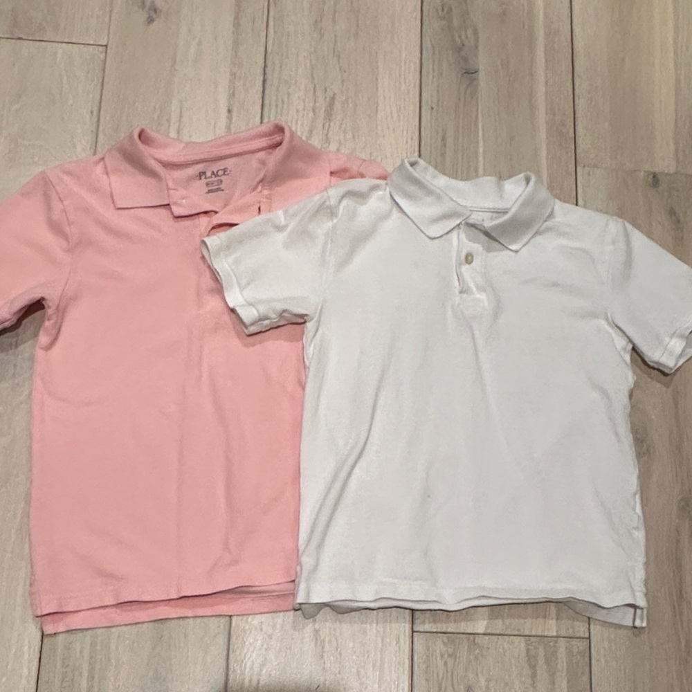BUNDLE Pink and White Cotton Polo Set The Children's Place